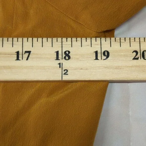 Silk Boutique Yellow Button Blouse with Vest, Women's 10 - Picture 10 of 11